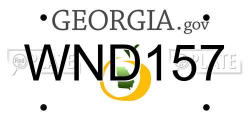 WND157 Georgia License Plate