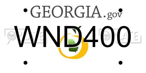 WND400 Georgia License Plate