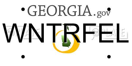 WNTRFEL Georgia License Plate