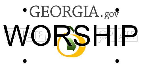 WORSHIP Georgia License Plate