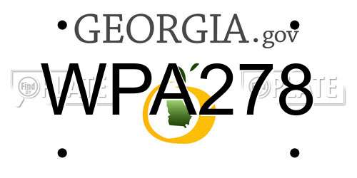 WPA278 Georgia License Plate