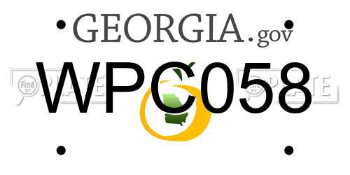 WPC058 Georgia License Plate