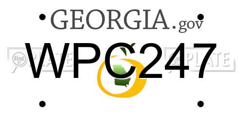 WPC247 Georgia License Plate