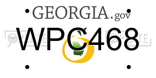 WPC468 Georgia License Plate