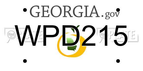 WPD215 Georgia License Plate