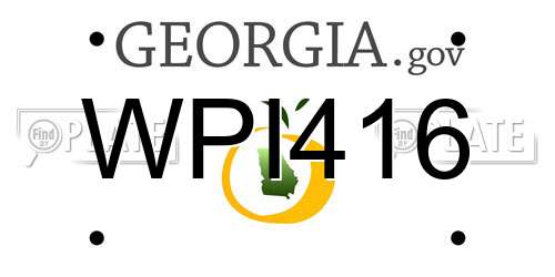 WPI416 Georgia License Plate