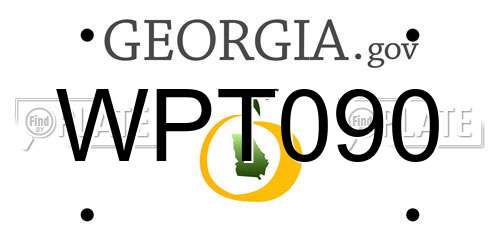 WPT090 Georgia License Plate