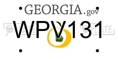WPV131 Georgia License Plate