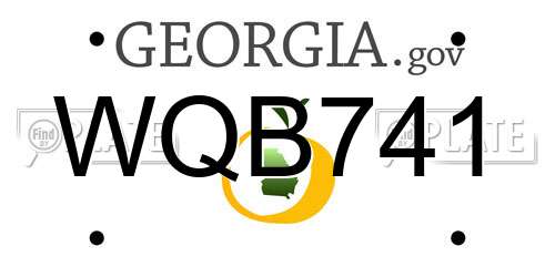 WQB741 Georgia License Plate