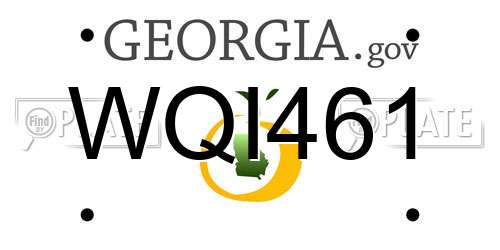 WQI461 Georgia License Plate