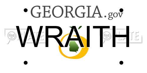 WRAITH Georgia License Plate