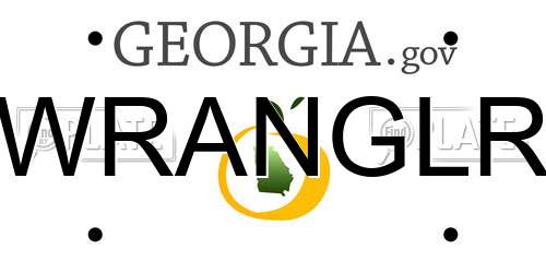 WRANGLR Georgia License Plate