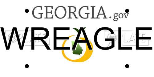 WREAGLE Georgia License Plate