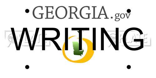 WRITING Georgia License Plate