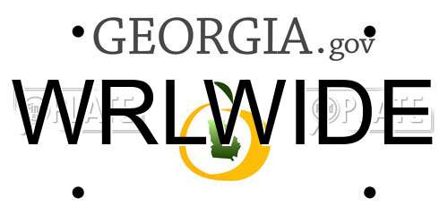 WRLWIDE Georgia License Plate