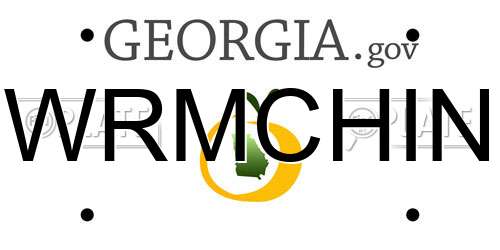 WRMCHIN Georgia License Plate