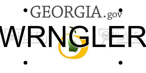 WRNGLER Georgia License Plate