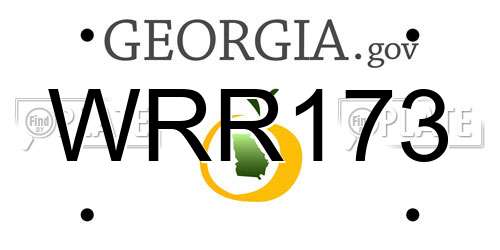 WRR173 Georgia License Plate