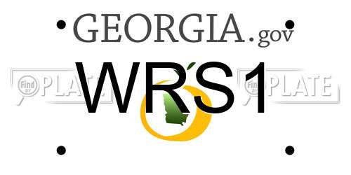 WRS1 Georgia License Plate