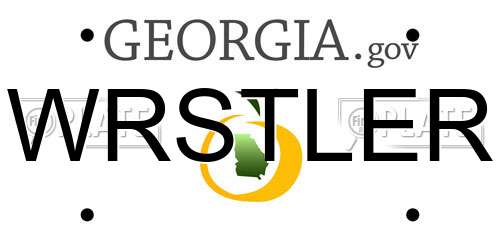 WRSTLER Georgia License Plate