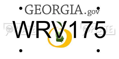 WRV175 Georgia License Plate