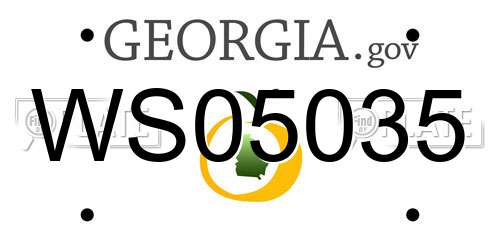 WS05035 Georgia License Plate