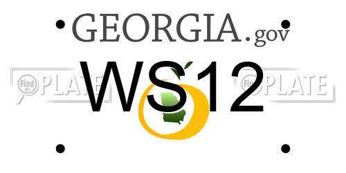 WS12 Georgia License Plate