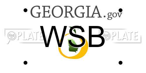 WSB Georgia License Plate