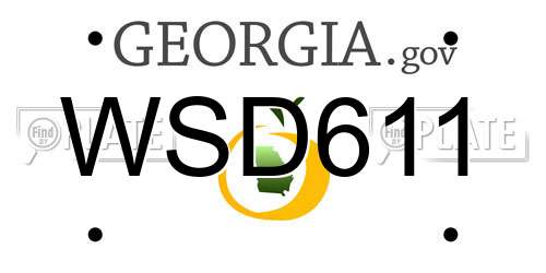 WSD611 Georgia License Plate