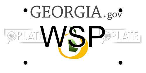 WSP Georgia License Plate