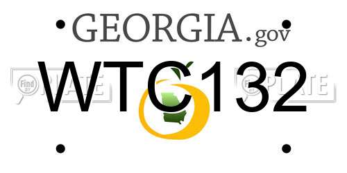 WTC132 Georgia License Plate