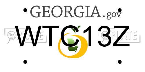 WTC13Z Georgia License Plate