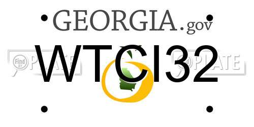 WTCI32 Georgia License Plate