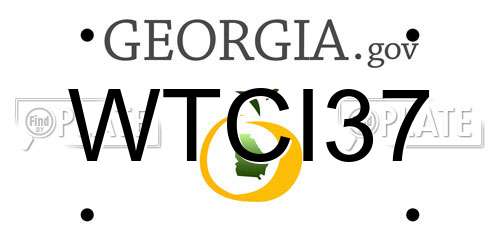 WTCI37 Georgia License Plate