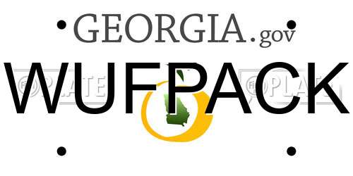 WUFPACK Georgia License Plate
