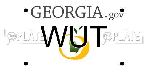 WUT Georgia License Plate