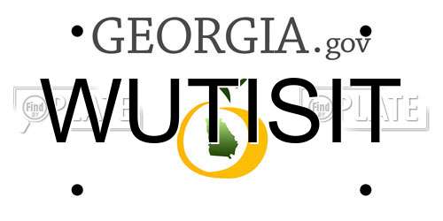 WUTISIT Georgia License Plate