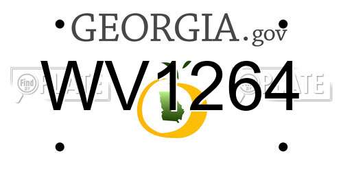WV1264 Georgia License Plate