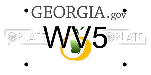 WV5 Georgia License Plate