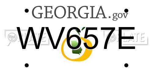 WV657E Georgia License Plate