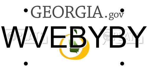 WVEBYBY Georgia License Plate