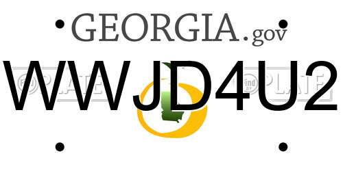 WWJD4U2 Georgia License Plate
