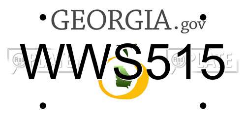 WWS515 Georgia License Plate