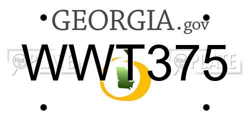 WWT375 Georgia License Plate