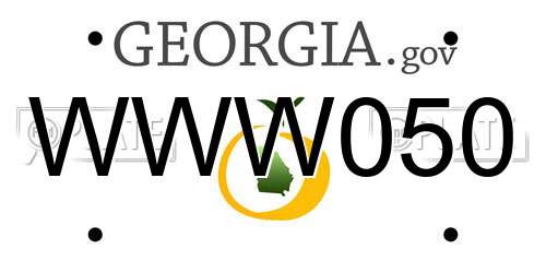 WWW050 Georgia License Plate