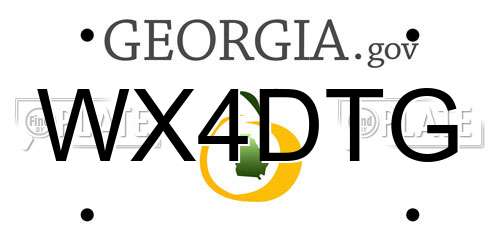 WX4DTG Georgia License Plate