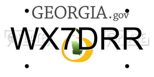 WX7DRR Georgia License Plate