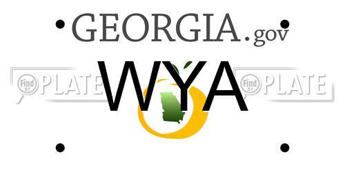 WYA Georgia License Plate