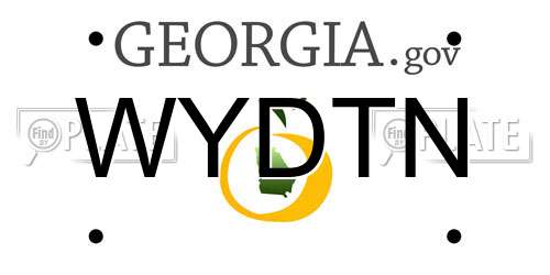 WYDTN Georgia License Plate