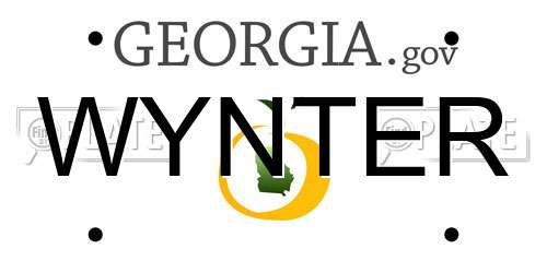 WYNTER Georgia License Plate